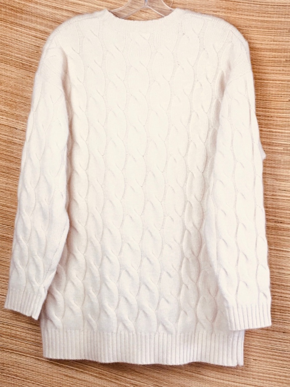 Vintage 90s /Y2K Lauren Ralph Lauren Merino-Angora-Cashmere Cable Knit Sweater L - Picture 4 of 10